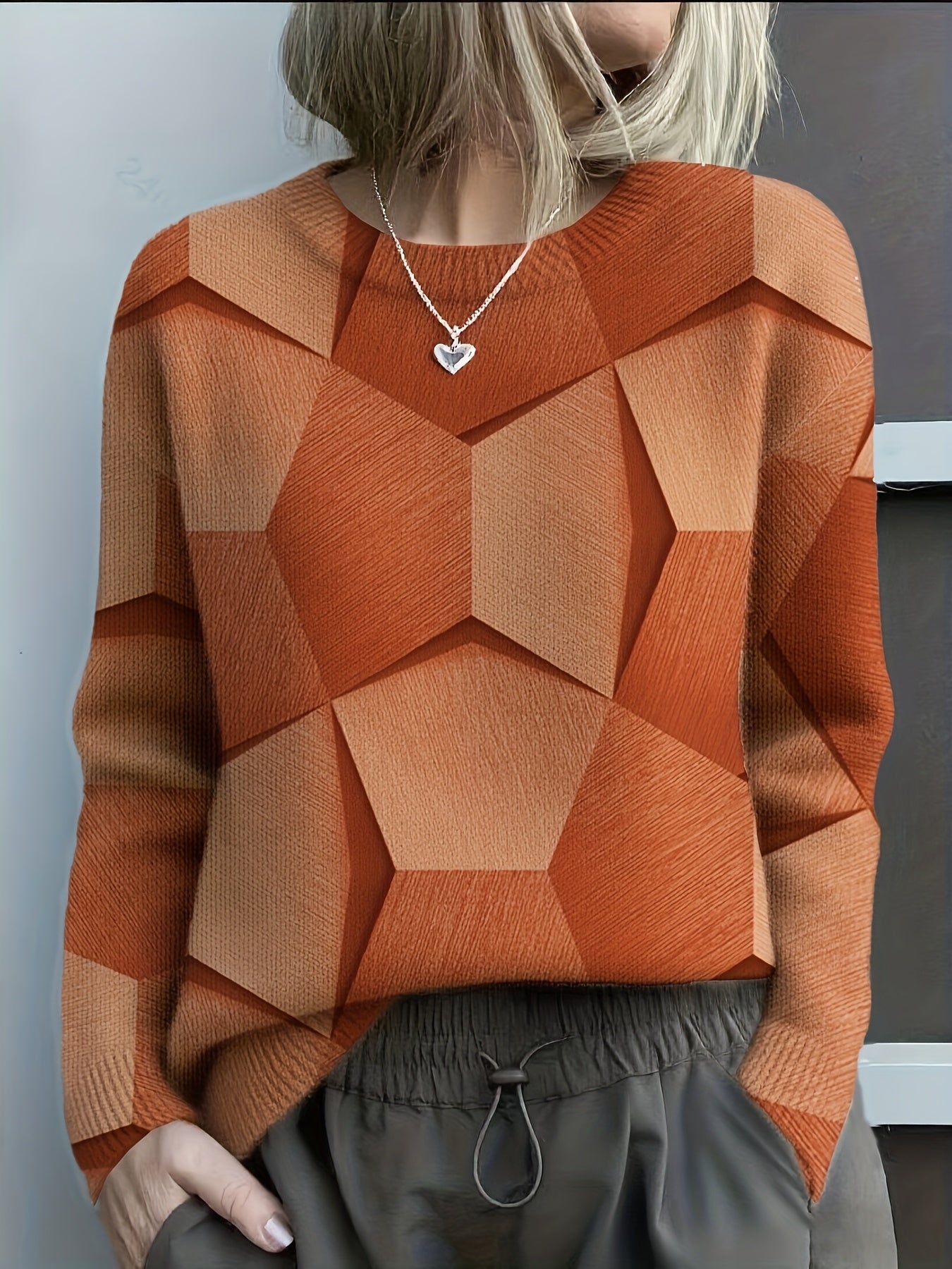 Lucia | Geometric Colorblock Knit Sweater
